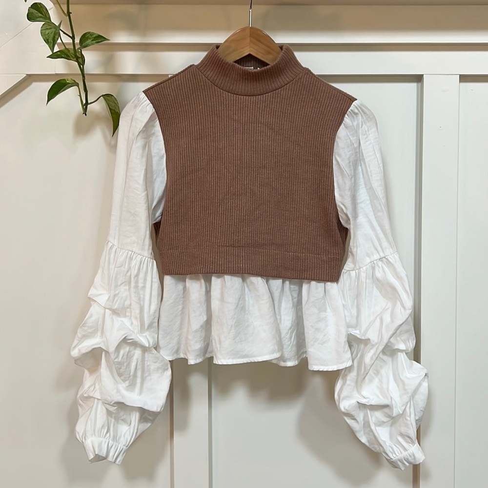 Anthropologie Layered Sweater Vest Top